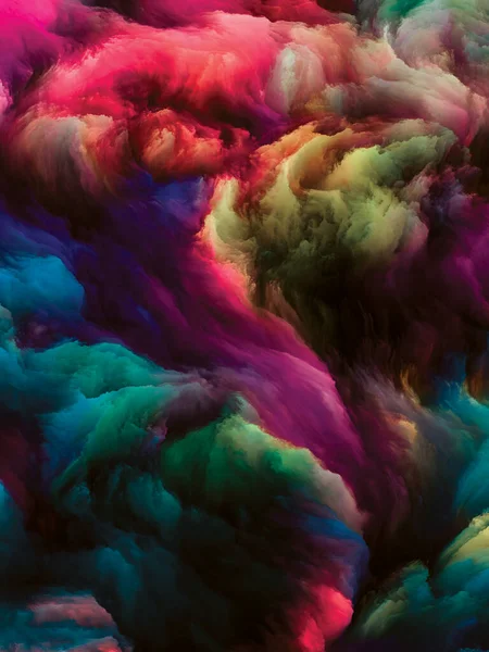 Série Color Swirl Composição Movimento Colorido Tinta Líquida Sobre Tela — Fotografia de Stock