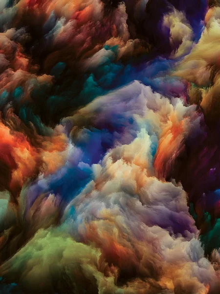 Серия Color Swirl Фон Красочного Движения Жидкой Краски Холсте Сочетании — стоковое фото