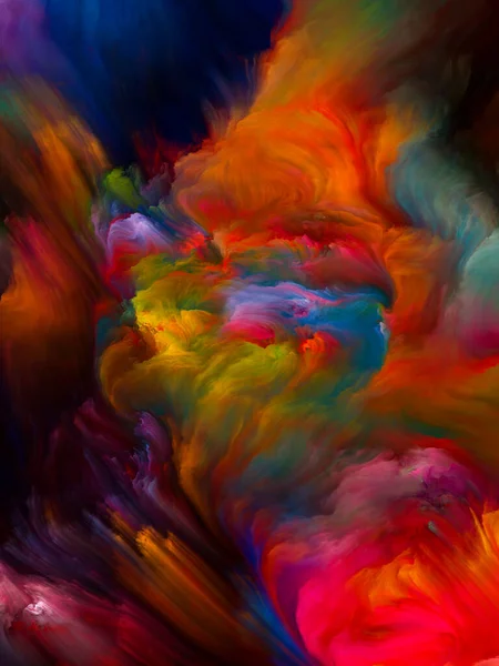 彩色漩涡系列 艺术抽象 由画布上的液体颜料的五彩缤纷的运动组成 用于生活 创造力和艺术项目 — 图库照片
