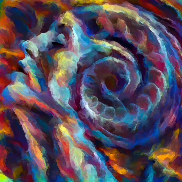 Serie Inner Hues Volto Femminile Disegno Astratto Spirale Composizione Sul — Foto Stock