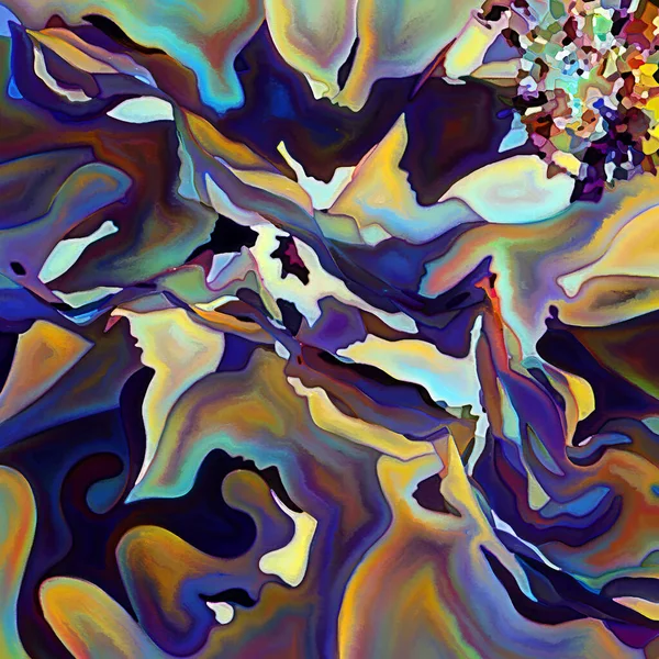 Fragmentado Serie Self Esbozos Cara Humana Composición Del Patrón Color —  Fotos de Stock