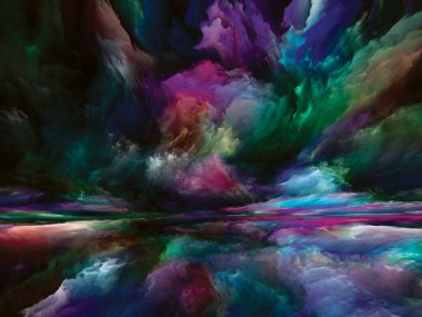 Gökkuşağı manzarası. 