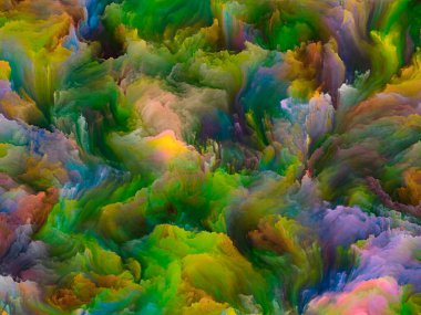 Organik tuval serisi. Yaşamdaki ve sanattaki yaratıcılıkla ilgili çalışmalar için renkli ve detaylı dokuların görsel olarak tatmin edici bileşimi