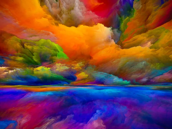 Ilustración Del Arco Iris Escapar Serie Reality Interacción Colores Texturas — Foto de Stock