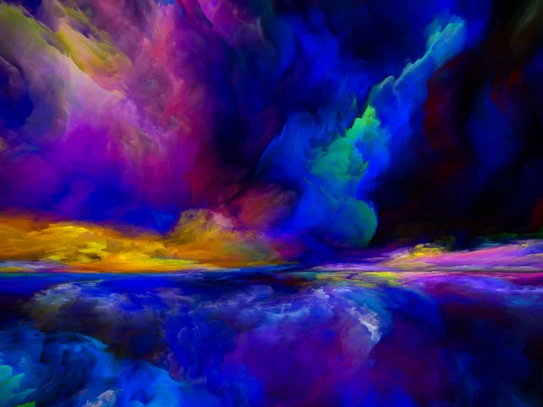 Internal Landscape Color Dreams Series Abstract Composition Paint Textures Gradient — 스톡 사진