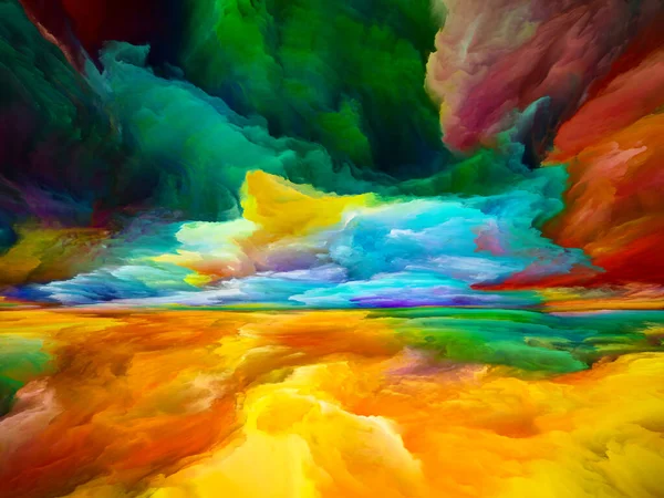 Multicolor Landscape Color Dreams Series Creative Arrangement Paint Textures Gradient — 스톡 사진