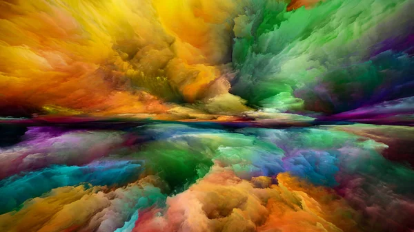 Tierra Interior Seeing Never World Series Arreglo Colores Texturas Nubes — Foto de Stock