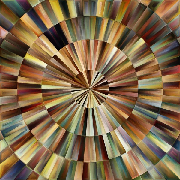 Radiant Circle Series Colorful Abstract Radial Design Subject Energy Spirituality — Stock Photo, Image