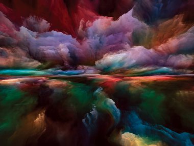 Gökkuşağı manzarası. 