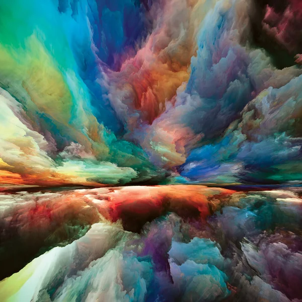 Landschaftsgeometrie Seeing Never World Serie Komposition Von Farben Texturen Und — Stockfoto