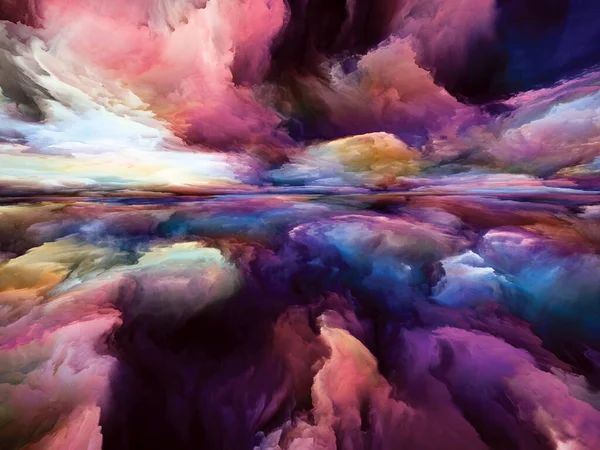 Paisaje Imaginación Seeing Never World Series Fondo Colores Texturas Nubes —  Fotos de Stock