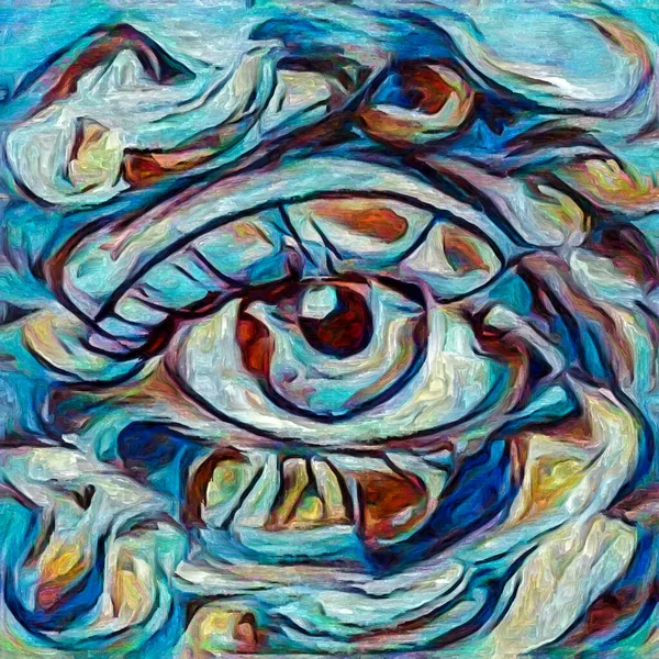 Serie Visión Artística Ojo Modelo Estilo Pintura Abstracta Sobre Tema —  Fotos de Stock