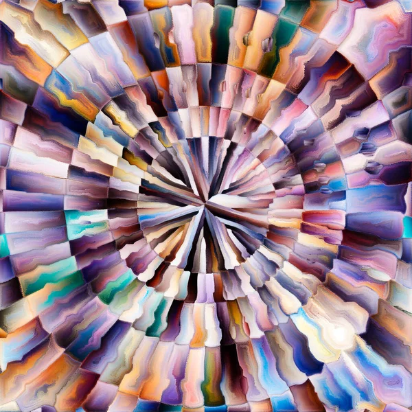 Radiant Circle Series Bright Colorful Radial Design Subject Energy Spirituality — Stock Photo, Image