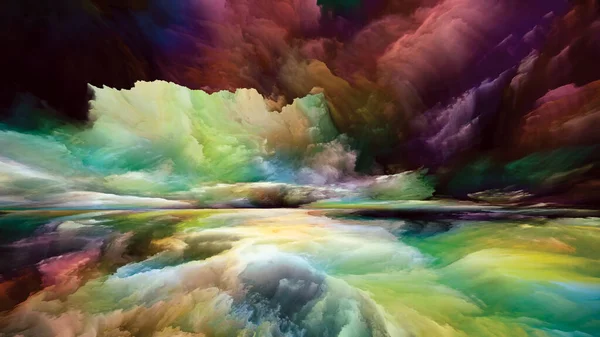 Rainbow Landscape Ver Série Never World Design Composto Por Cores — Fotografia de Stock