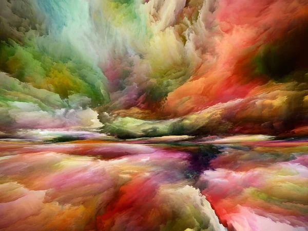 Paesaggio Multicolore Vedendo Mai Serie Del Mondo Sullo Sfondo Colori — Foto Stock