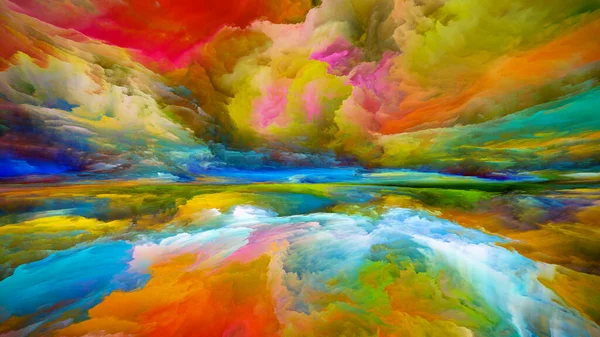 Paisaje Espectral Serie Sueños Color Composición Gráfica Pintura Texturas Nubes — Foto de Stock