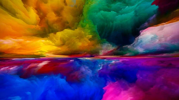 Multicolor Landscape Color Dreams Series Creative Arrangement Paint Textures Gradient — 스톡 사진