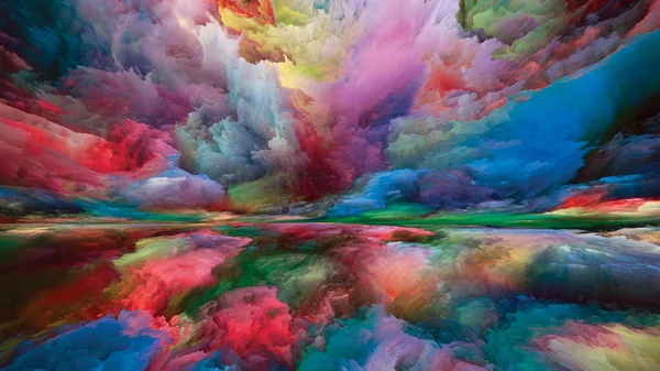 Spectraal Landschap Nooit Wereld Series Zien Achtergrondontwerp Van Kleuren Texturen — Stockfoto