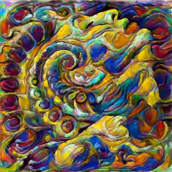 Ткань Единства Взаимодействие Толстой Холст Краски Связанной Человеческими Связями Мировыми — стоковое фото