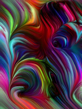 Renkli girdap serisi. Yaşam, yaratıcılık ve sanat projeleri için spektral liflerin renkli hareketlerinden oluşan tasarım