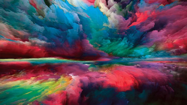 Paisaje Interno Serie Sueños Color Composición Abstracta Pintura Texturas Nubes —  Fotos de Stock
