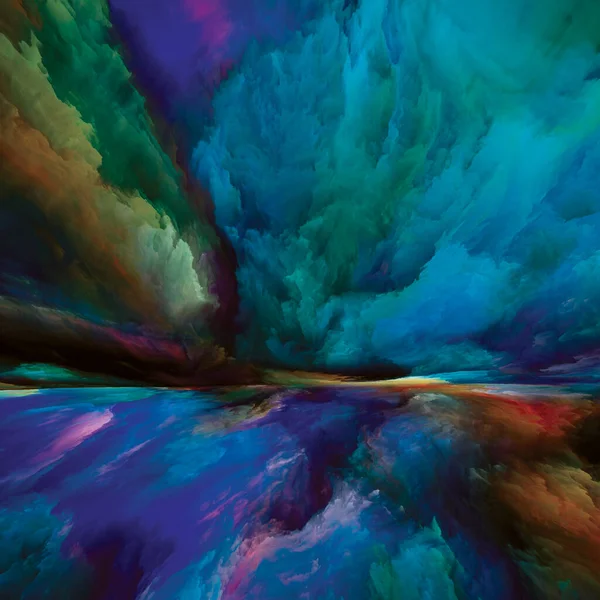 Paysage Spectral Série Color Dreams Composition Graphique Peinture Des Textures — Photo