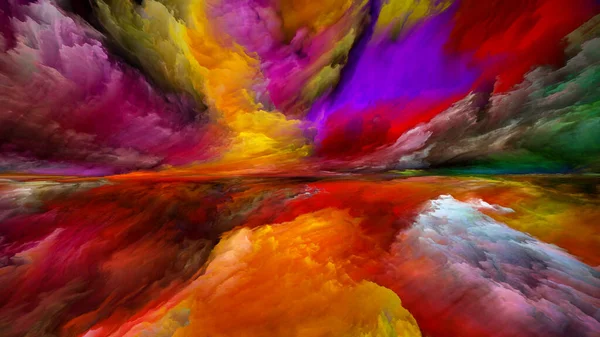 Paisaje Imaginación Serie Sueños Color Fondo Visualmente Atractivo Hecho Pintura — Foto de Stock