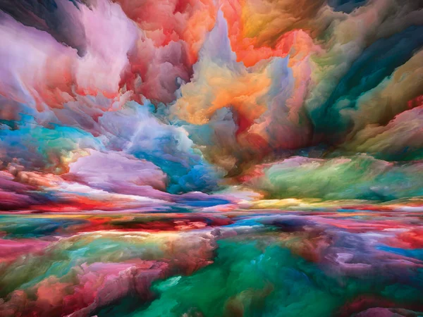 Afterlife Colors Landscapes Mind Series Abstraction Bright Paint Motion Gradients — Stock Photo, Image