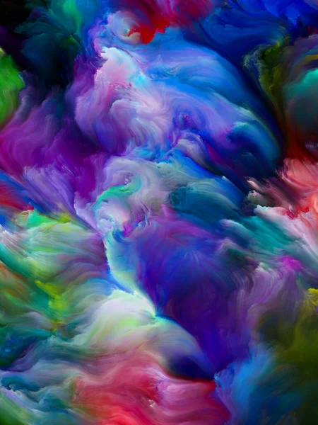 Color Swirl Series Composition Colorful Motion Liquid Paint Canvas Subject — Stock Photo, Image