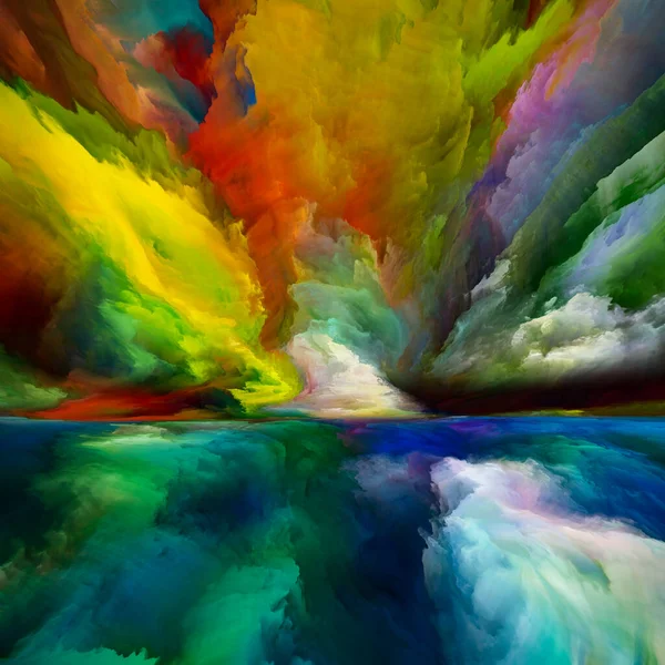 Internal Landscape Color Dreams Series Abstract Composition Paint Textures Gradient — 스톡 사진