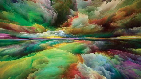 虹の風景 世界シリーズには登場しない 内側の生活 ドラマ 芸術とデザイン上のプロジェクトのための色 テクスチャとグラデーション雲の構成 — ストック写真