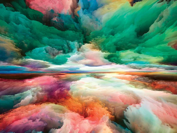 Gespenstische Landschaft Sehen Nie Weltserien Grafische Komposition Von Farben Texturen — Stockfoto