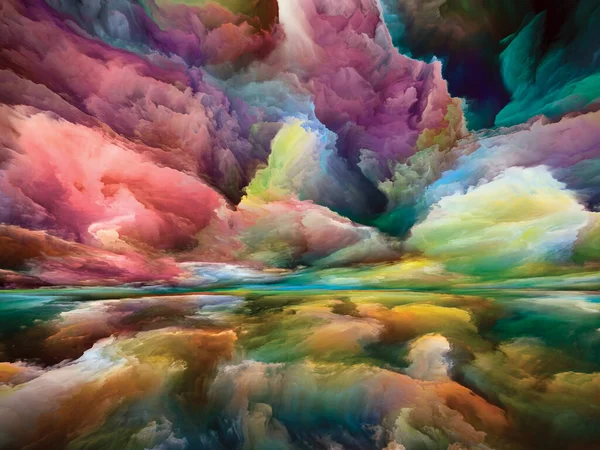 Tierra Espectral Seeing Never World Series Arreglo Colores Texturas Nubes —  Fotos de Stock