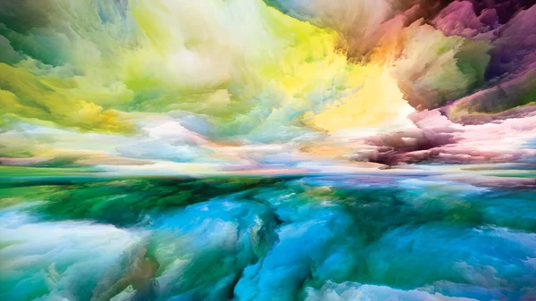 마인드 시리즈의 페인트 초현실적 구름의 창조성 상상력의 주제에 — 스톡 사진
