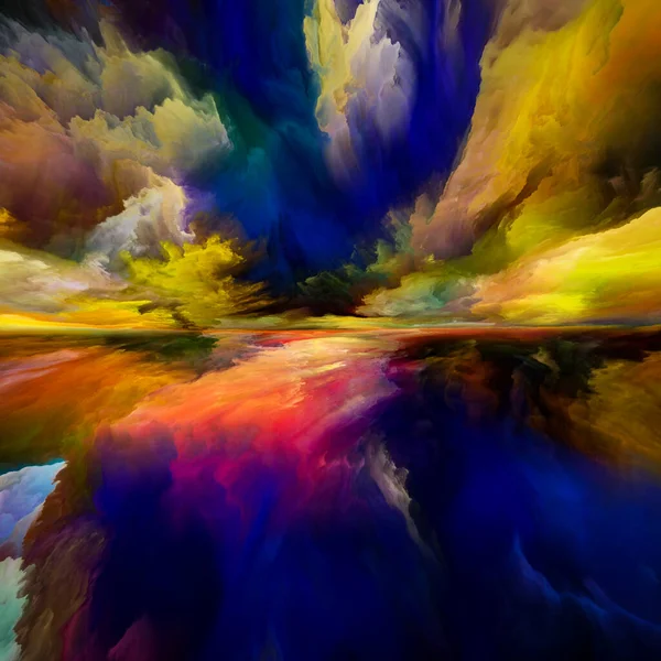 Спектральні Хмари Втеча Серії Реалій Аранжування Сюрреалістичного Заходу Сонця Кольори — стокове фото