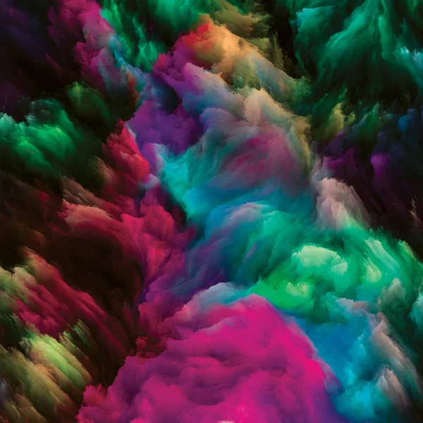 Серия Color Swirl Художественная Абстракция Красочного Движения Жидкой Краски Холсте — стоковое фото