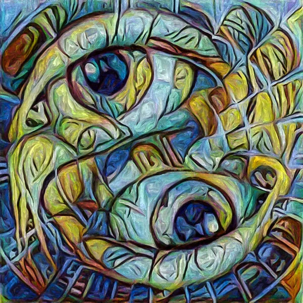 Künstlerische Vision Surreale Augenmuster Abstrakten Malstil Zum Thema Innenwelt Kreativität — Stockfoto