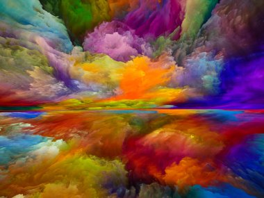 Hayalet Diyarı. Color Dreams serisi. İç dünya, hayal gücü, şiir, sanat ve tasarım projeleri için arka plan tasarımı, dokular ve gradyan bulutlar