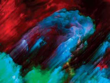 Renkli girdap serisi. Yaşam, yaratıcılık ve sanatla ilişkili olarak tuvalin üzerindeki sıvı boyanın renkli hareketinin bileşimi