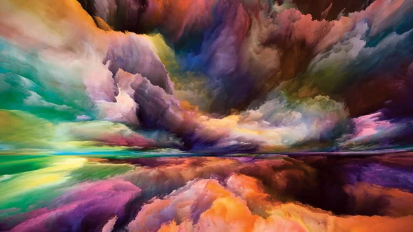 Sueños Color Serie Paisajes Mente Fondo Pintura Brillante Gradientes Movimiento —  Fotos de Stock