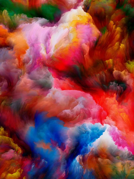 Serie Nubes Pintadas Muestras Color Fusionadas Abstracción Sobre Tema Creatividad — Foto de Stock