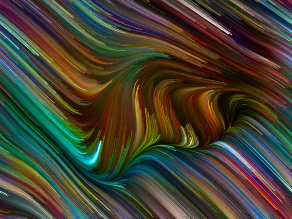 Kleur Swirl Serie Achtergrond Van Kleurrijke Beweging Van Spectrale Vezels — Stockfoto