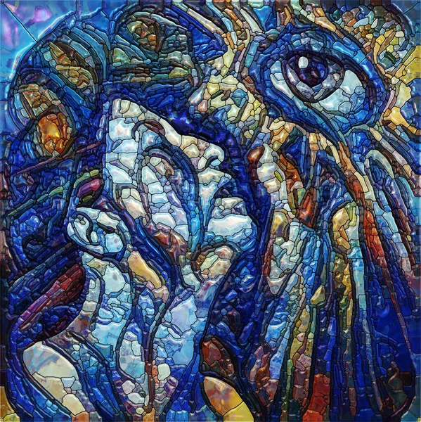 Herboren Serie Glazen Compositie Onderwerp Van Religieuze Visie Spirituele Verlichting — Stockfoto