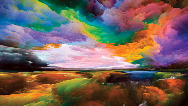 Colors End Landscapes Mind Series Design Bright Paint Motion Gradients Stock Photo