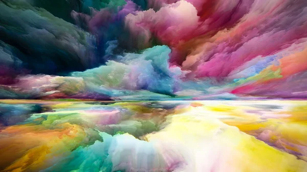 Imagination Landscape Seeing Never World Series Backdrop Composed Colors Textures — 스톡 사진