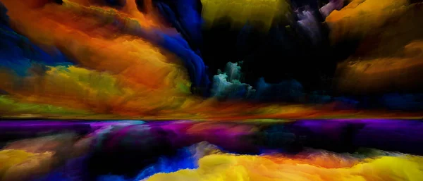 Fantastiska Landskap Color Dreams Serien Visuellt Attraktiv Bakgrund Färg Texturer — Stockfoto