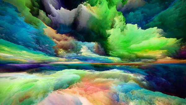 Dreamland Landscapes Mind Series Interplay Bright Paint Motion Gradients Surreal — Stock Photo, Image