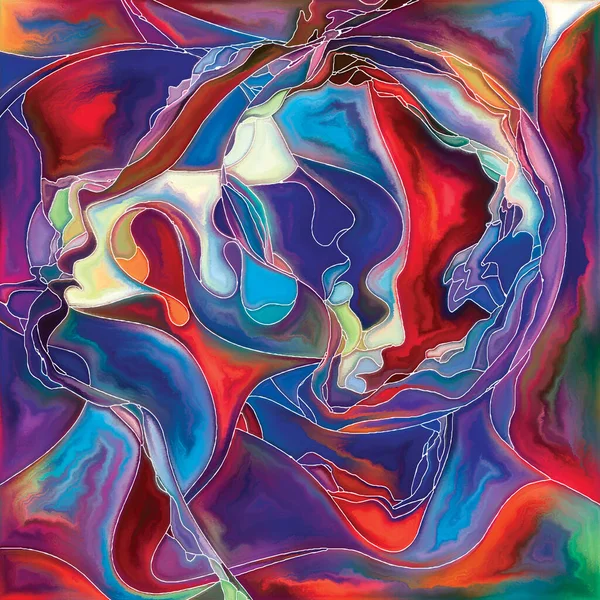 Canvas Close Serie Hintergrundgestaltung Von Gesichtern Und Symbolen Farbenfrohen Malstil — Stockfoto