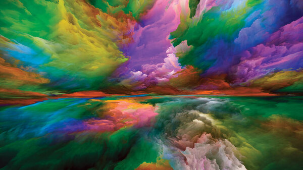 Imagination Landscape Color Dreams Series Visually Attractive Backdrop Made Paint Stock Photo