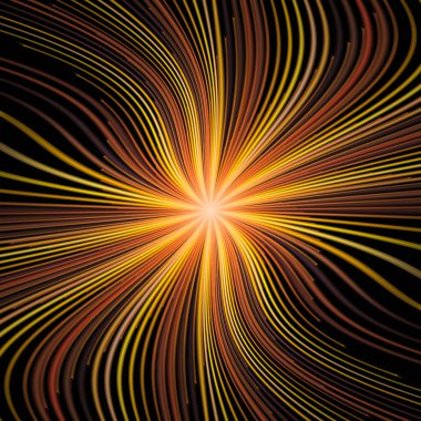 Fraktal Patlama Şablonu serisi. Çizim ve tasarım için kullanılan ince çizgi radyal deseninin oluşturulması.